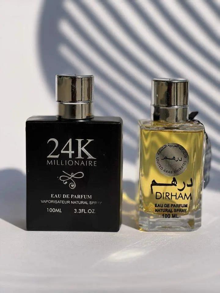 "Dirham & 24K Millionaire Perfume Set | 100ml Eau de Parfum for Men | Long-Lasting Arabic & Luxury Fragrances in Pakistan" 